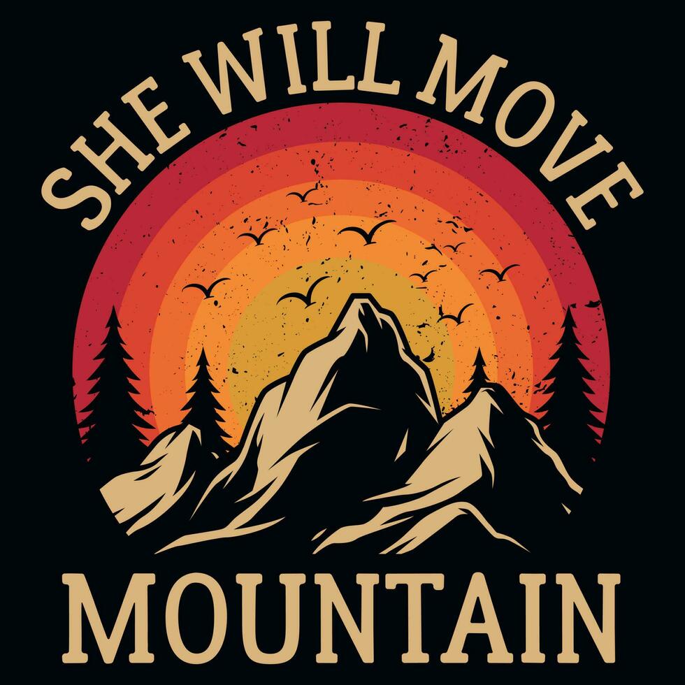 Mountain adventure graphics tshirt design vector