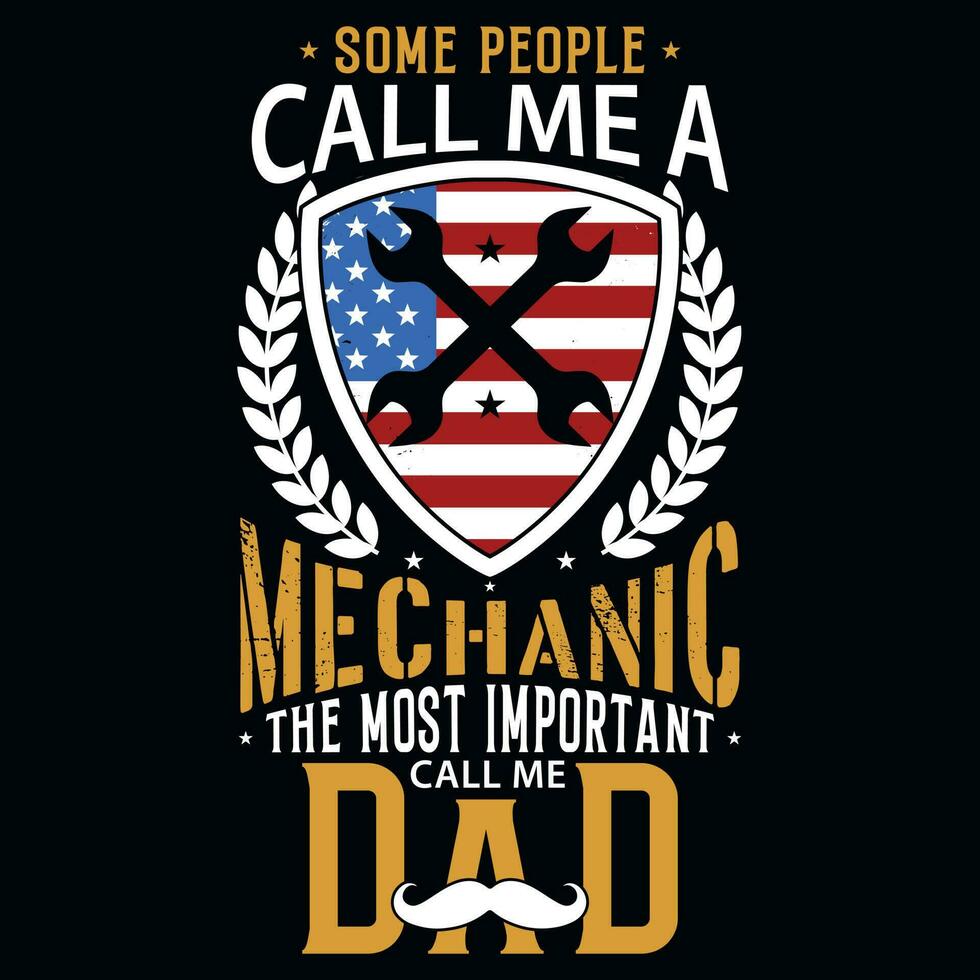 Mechanic graphics tshirt design vector