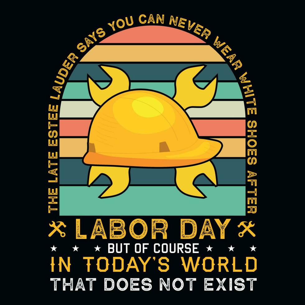 Labor day typography graphics tshirt design vector