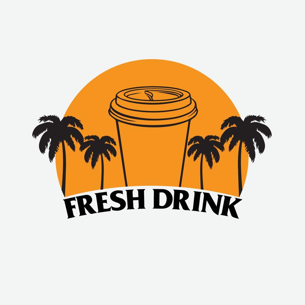 Fresco bebida icono logo vector