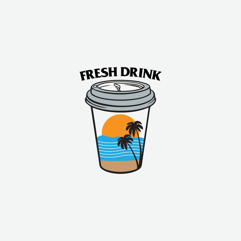 Fresh Drink icon logo vector