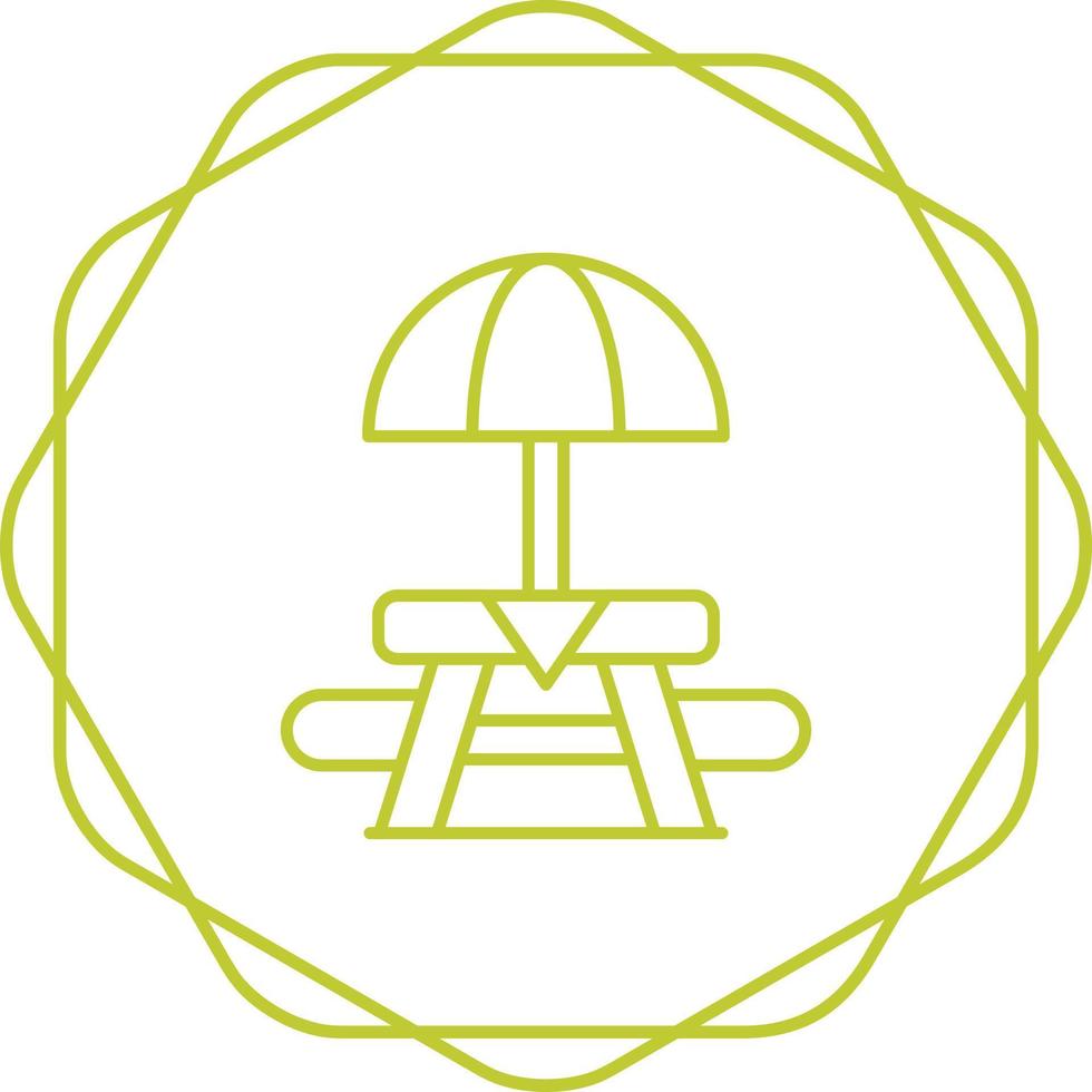 Picnic Table Vector Icon