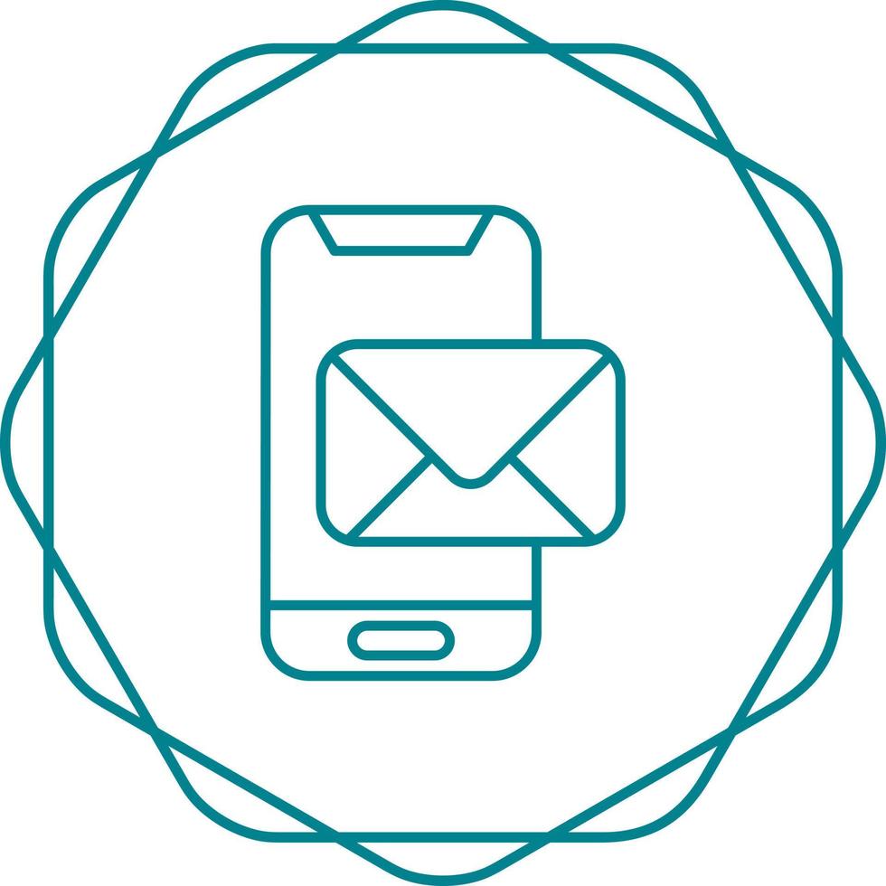 icono de vector de correo de teléfono