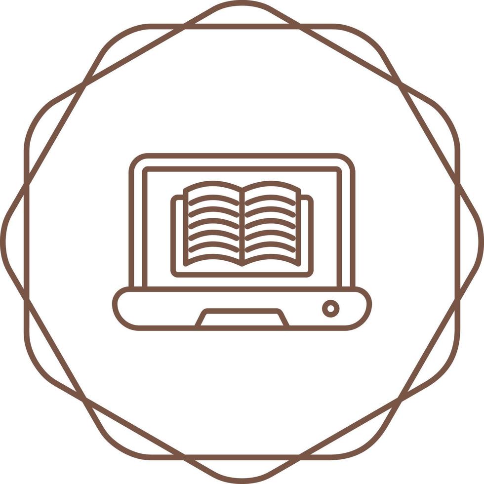 icono de vector de aprendizaje en línea