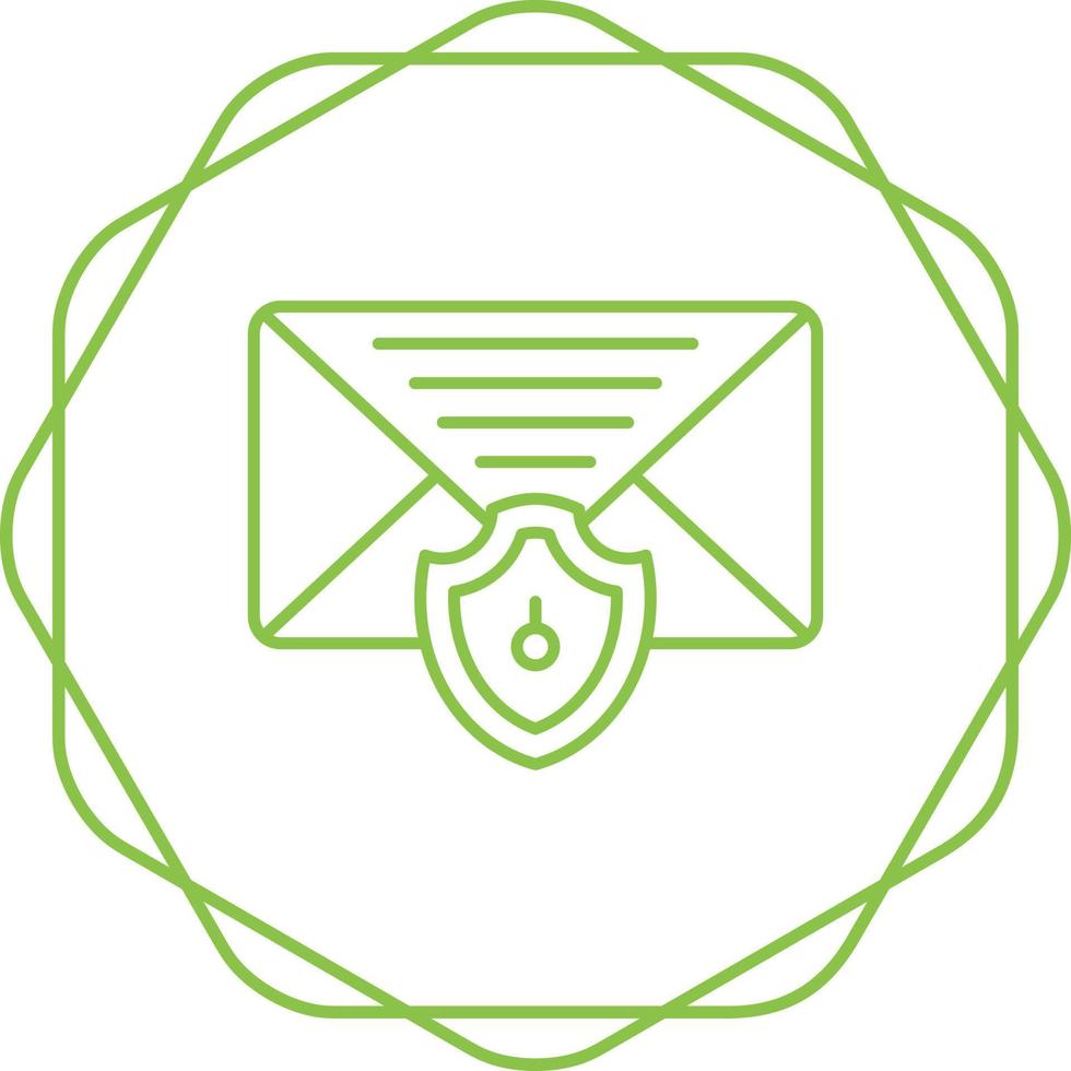 icono de vector de protección de correo