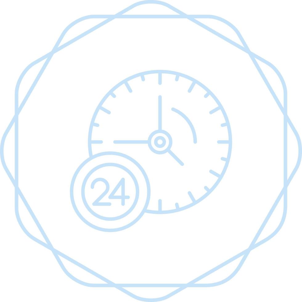 24 Hour Service Vector Icon