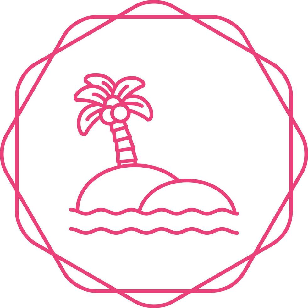 icono de vector de isla