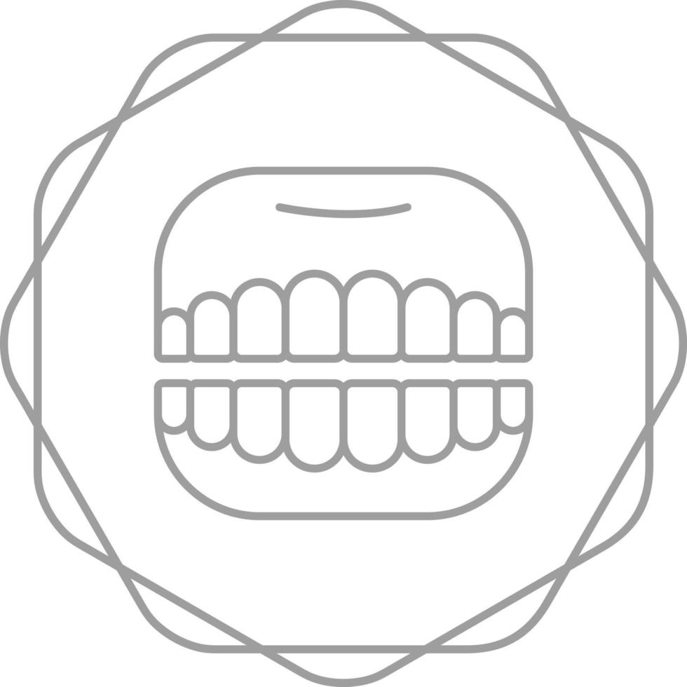 icono de vector de dentadura postiza