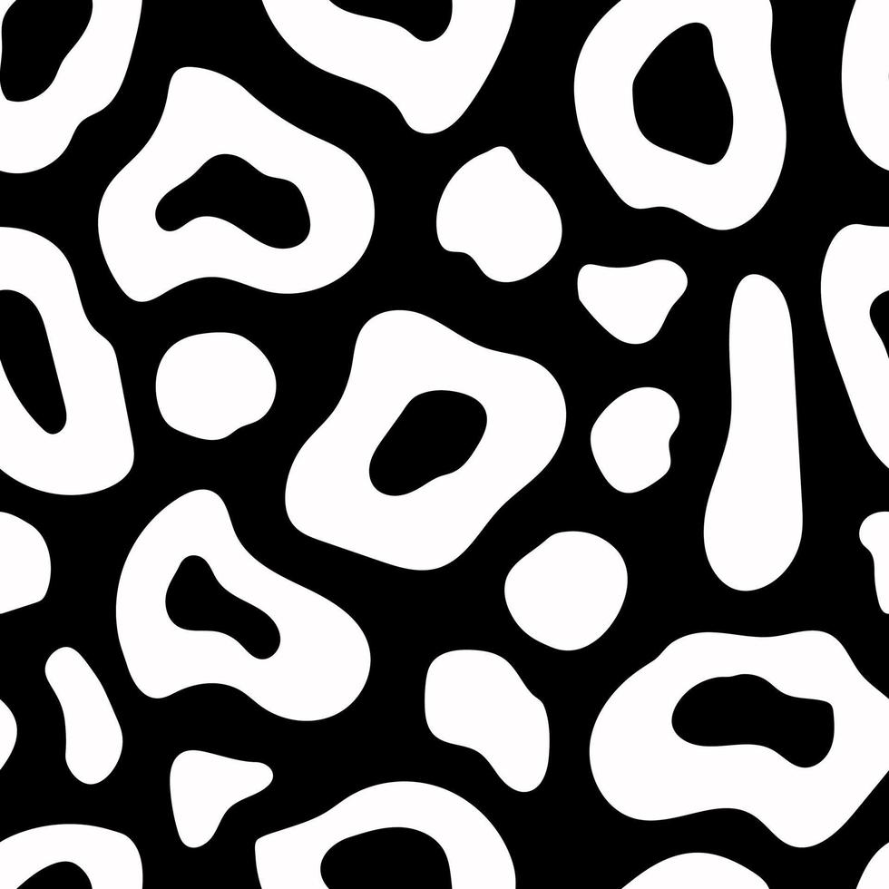 Abstract seamless pattern black and white shapes vector