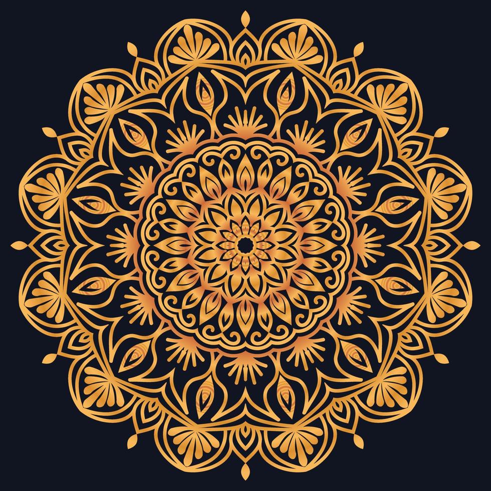 Decorative elements luxury ornament pattern gradient mandala design vector