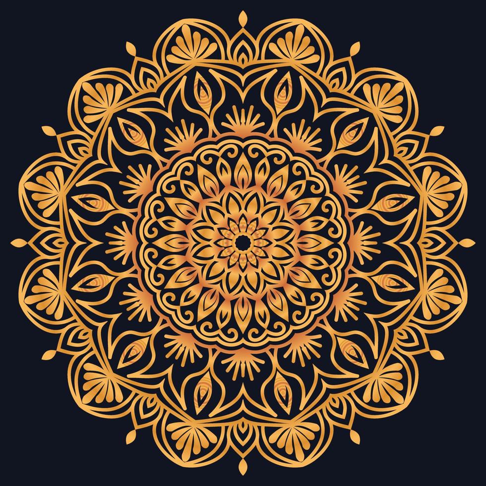 Decorative elements luxury ornament pattern gradient mandala design vector