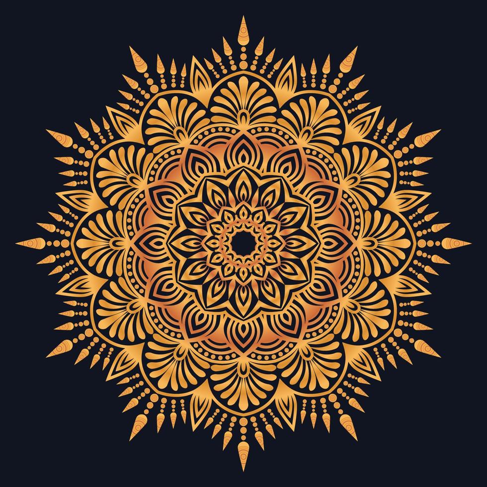 Decorative elements luxury ornament pattern gradient mandala design vector