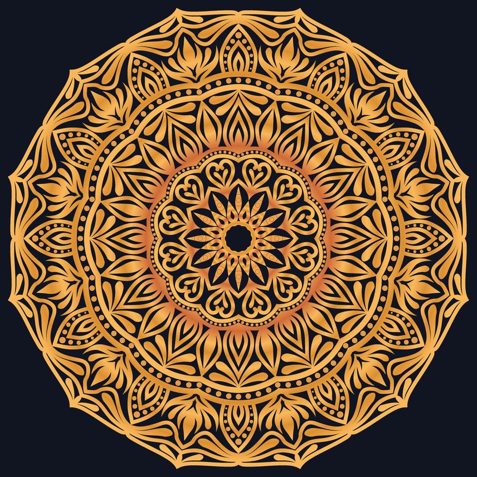Decorative elements luxury ornament pattern gradient mandala design vector