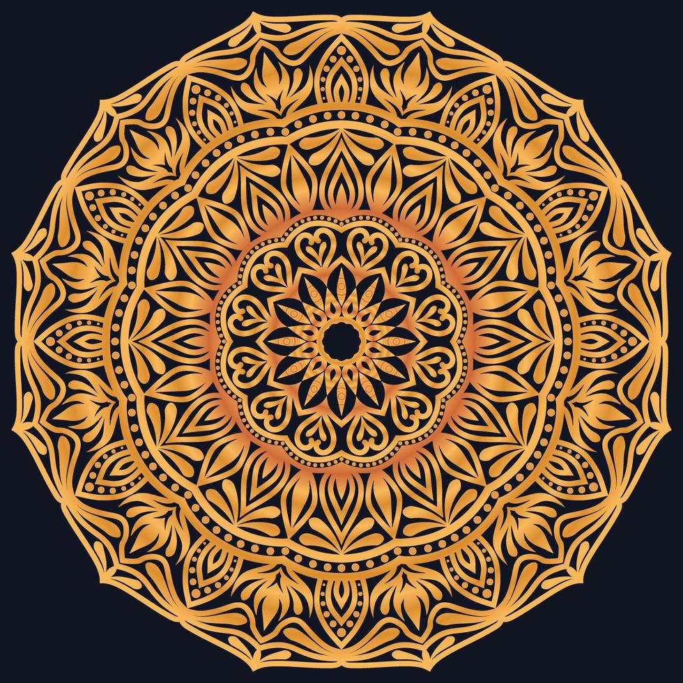 elementos decorativos lujo ornamento patrón gradiente mandala diseño vector