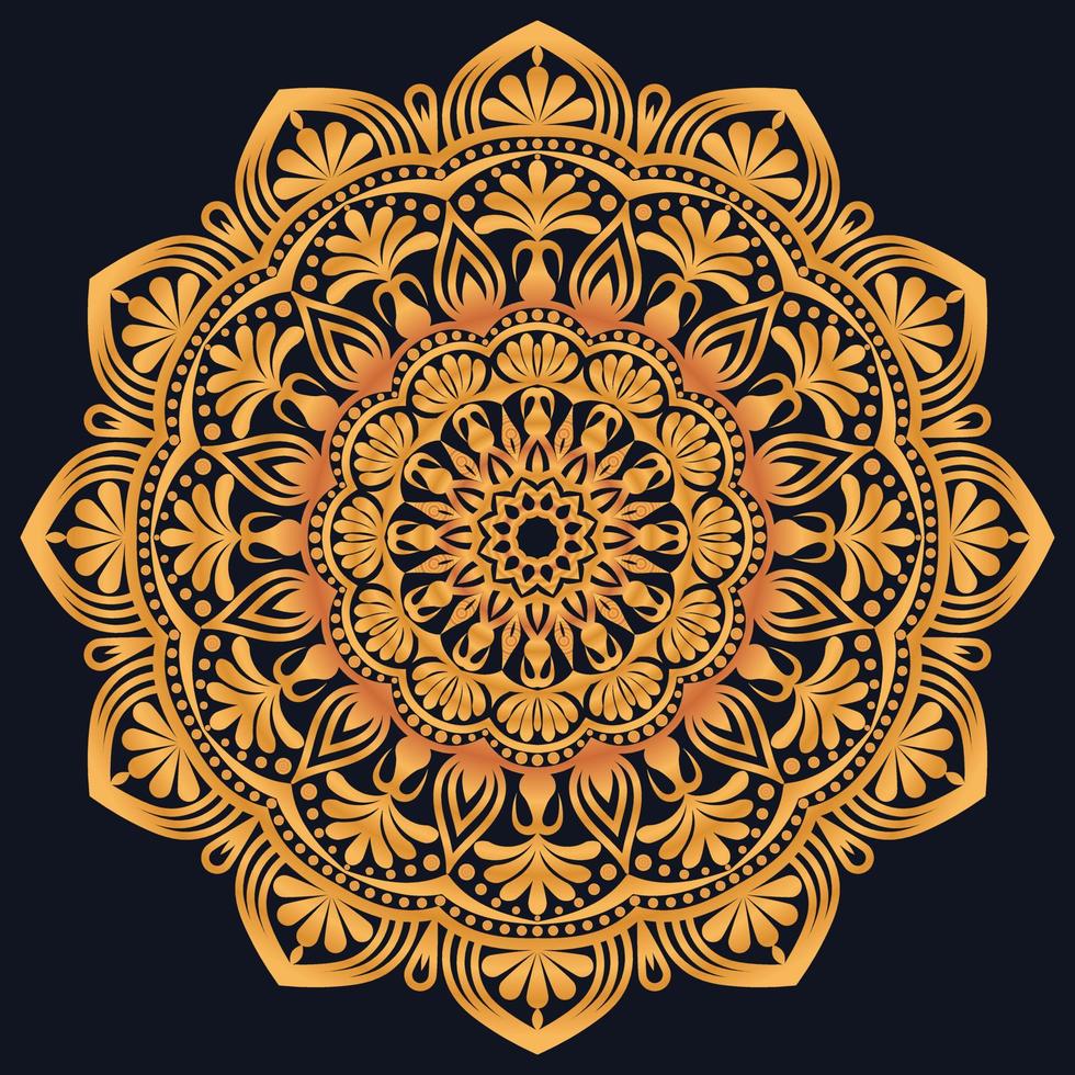 Decorative elements luxury ornament pattern gradient mandala design vector