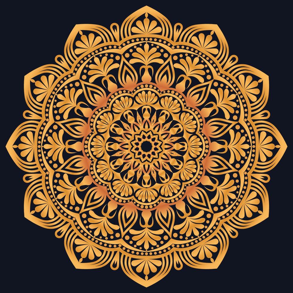 Decorative elements luxury ornament pattern gradient mandala design vector