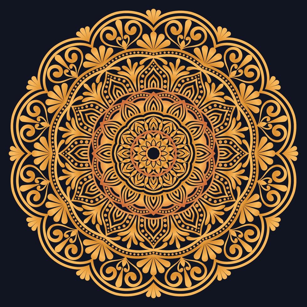 Decorative elements luxury ornament pattern gradient mandala design vector