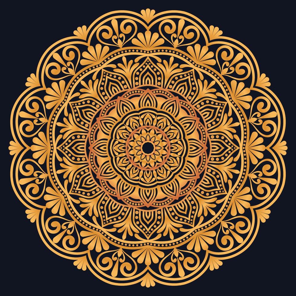 elementos decorativos lujo ornamento patrón gradiente mandala diseño vector