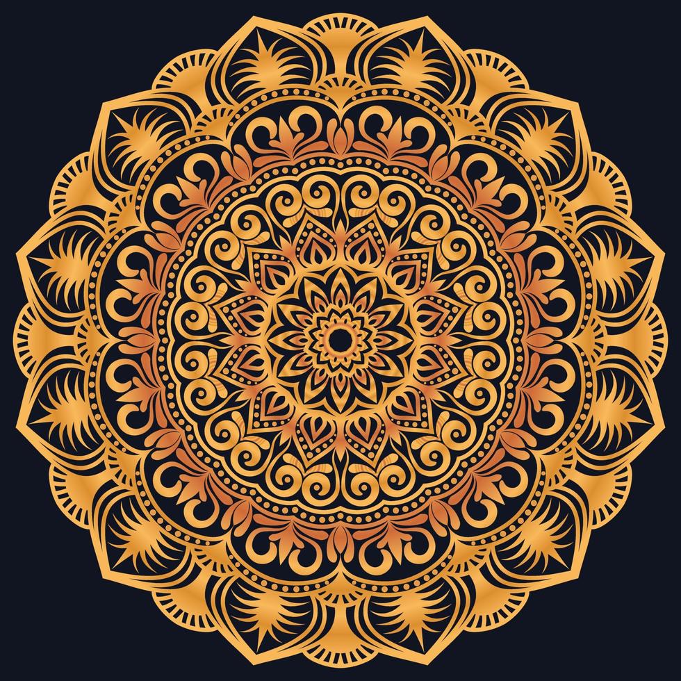 Decorative elements luxury ornament pattern gradient mandala design vector