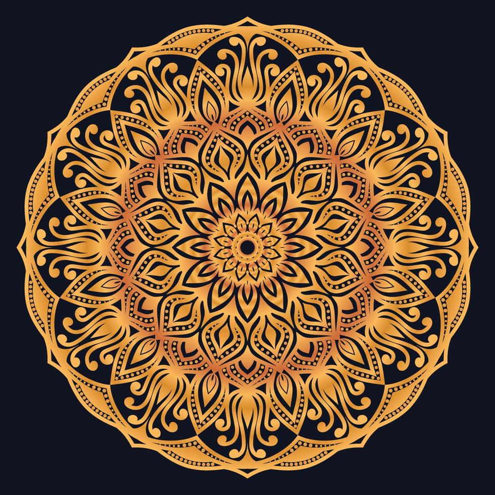 Decorative elements luxury ornament pattern gradient mandala design vector