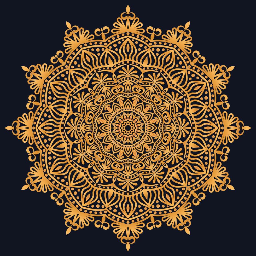 Decorative elements luxury ornament pattern gradient mandala design vector