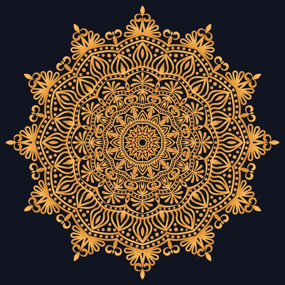 Decorative elements luxury ornament pattern gradient mandala design vector