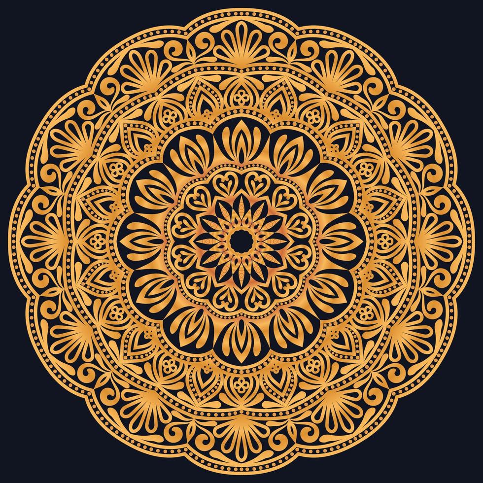 Decorative elements luxury ornament pattern gradient mandala design vector