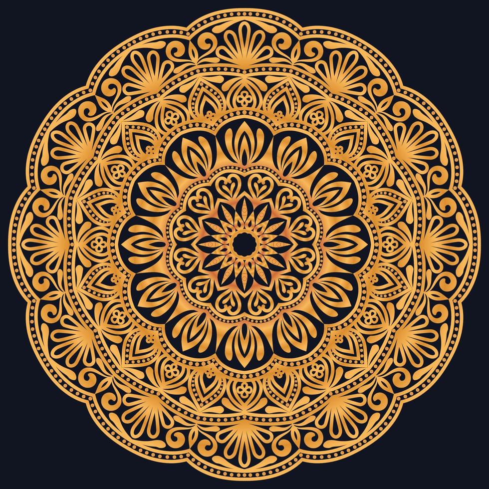 Decorative elements luxury ornament pattern gradient mandala design vector