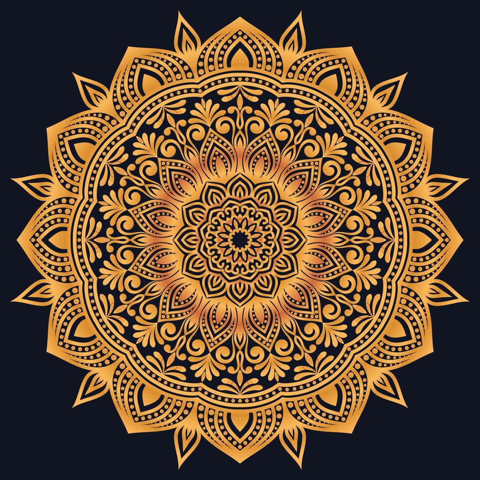 Decorative elements luxury ornament pattern gradient mandala design vector
