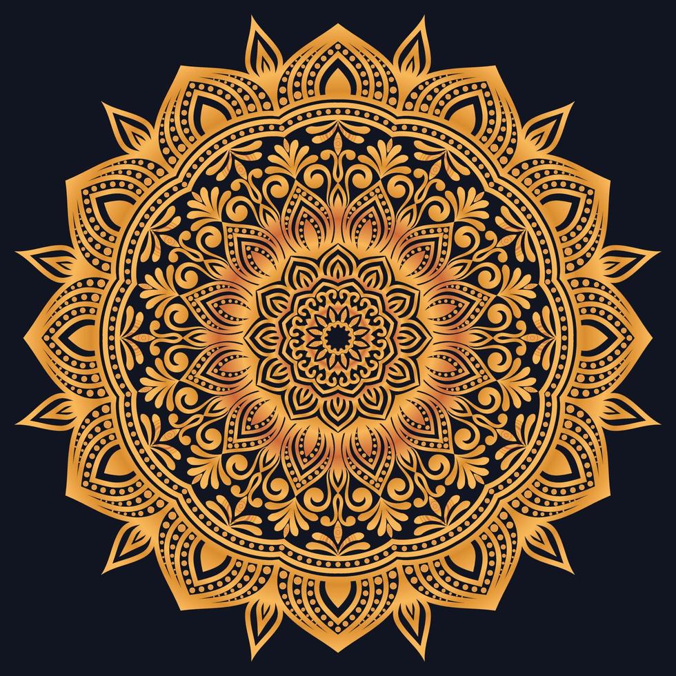 Decorative elements luxury ornament pattern gradient mandala design vector