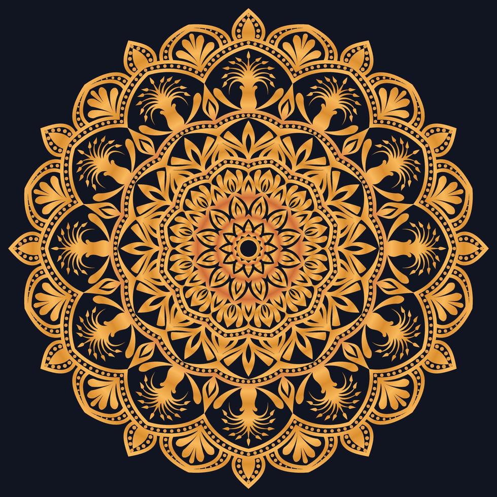 Decorative elements luxury ornament pattern gradient mandala design vector