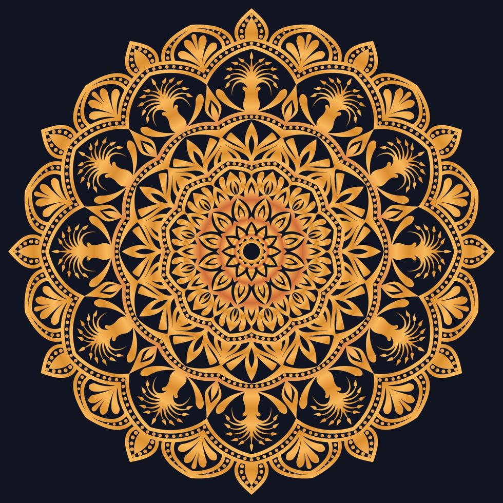 Decorative elements luxury ornament pattern gradient mandala design vector