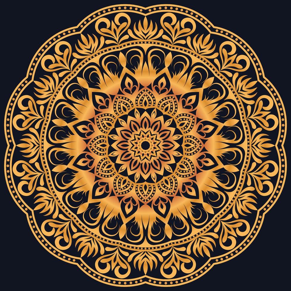 Decorative elements luxury ornament pattern gradient mandala design vector