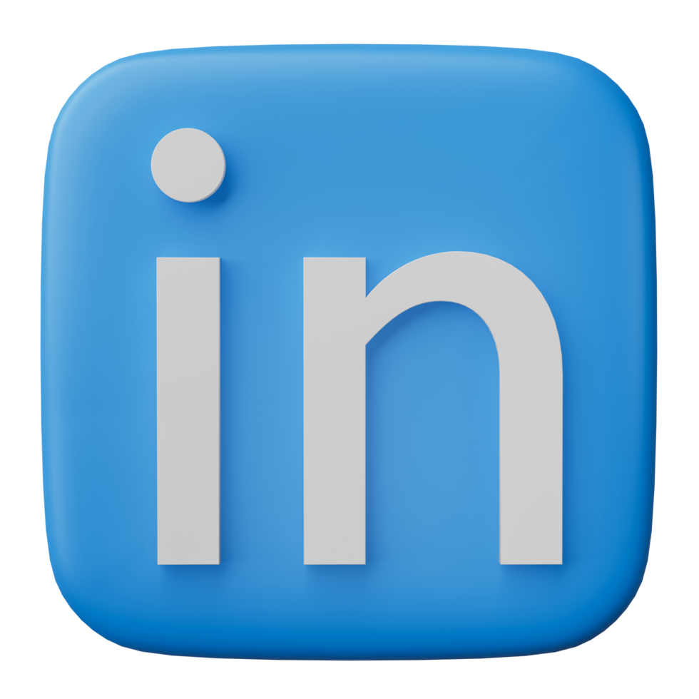 3d linkedin logo icône isolé sur transparent Contexte. png