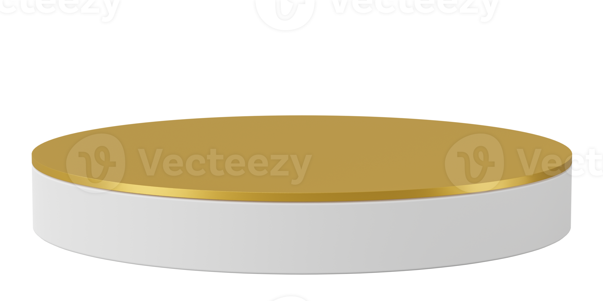 3d machen, golden und Weiß Podium Produkt Anzeige Plattform Bühne Szene isoliert auf transparent Hintergrund. geometrisch Formen Präsentation zum Produkt spotten hoch, kosmetisch Werbung Stand. png