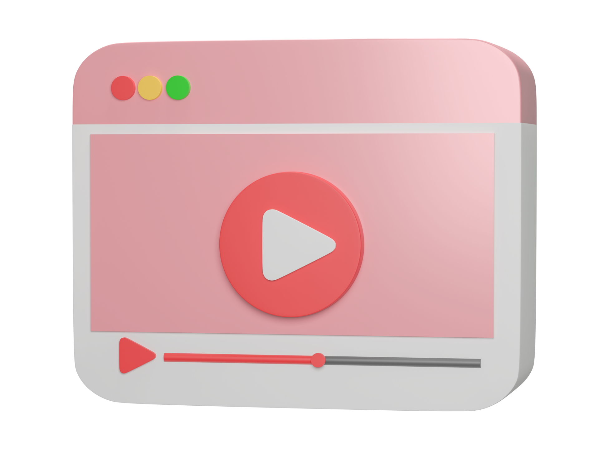 3d vídeo meios de comunicação jogador isolado em transparente fundo png