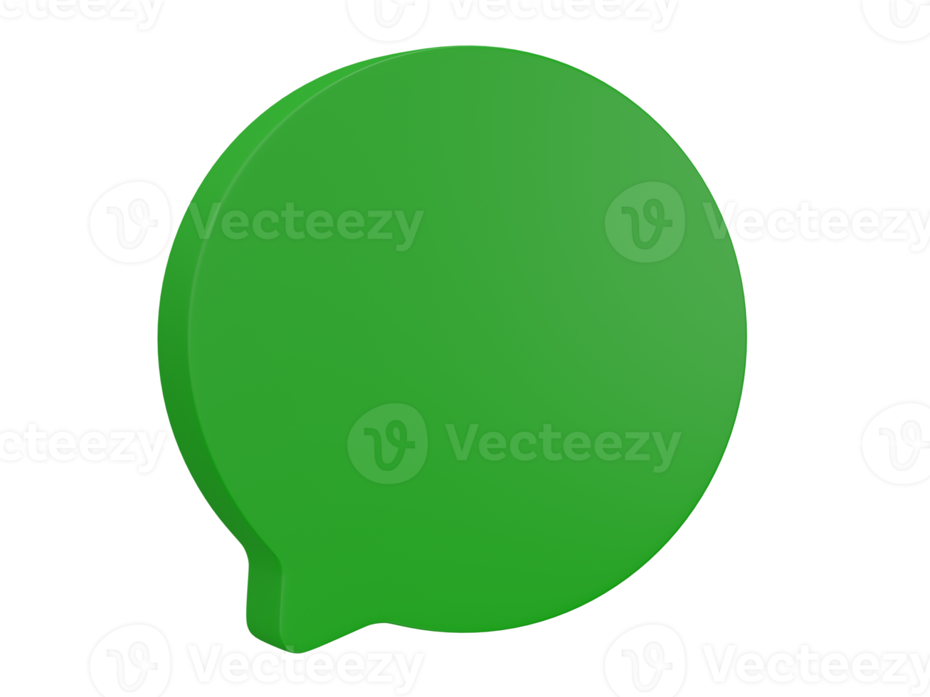 3D rendering. Chat Bubble icons isolated on transparent background. Talk balloon icon. Speech bubble symbol. png
