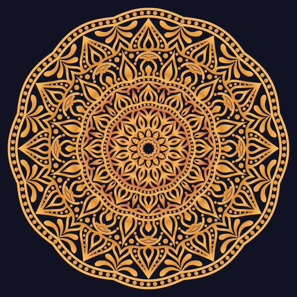 Decorative elements luxury ornament pattern gradient mandala design vector