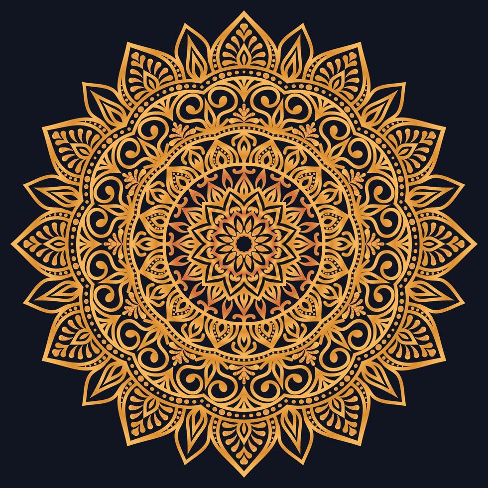 Decorative elements luxury ornament pattern gradient mandala design vector