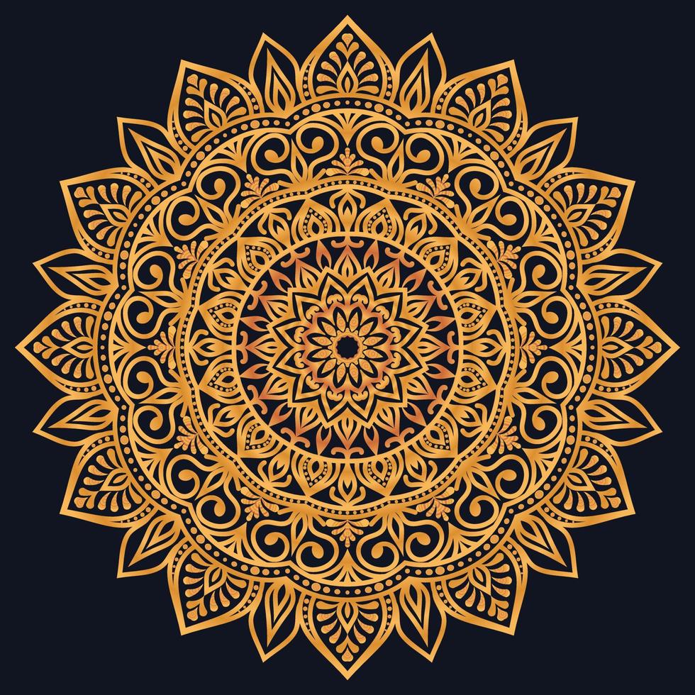 Decorative elements luxury ornament pattern gradient mandala design vector