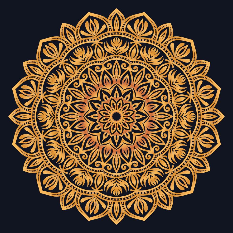 Decorative elements luxury ornament pattern gradient mandala design vector