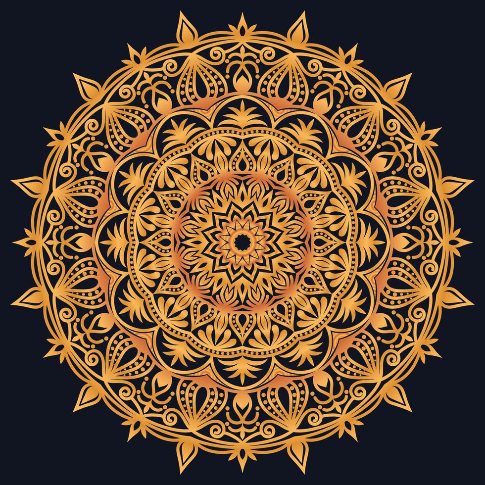 Decorative elements luxury ornament pattern gradient mandala design vector