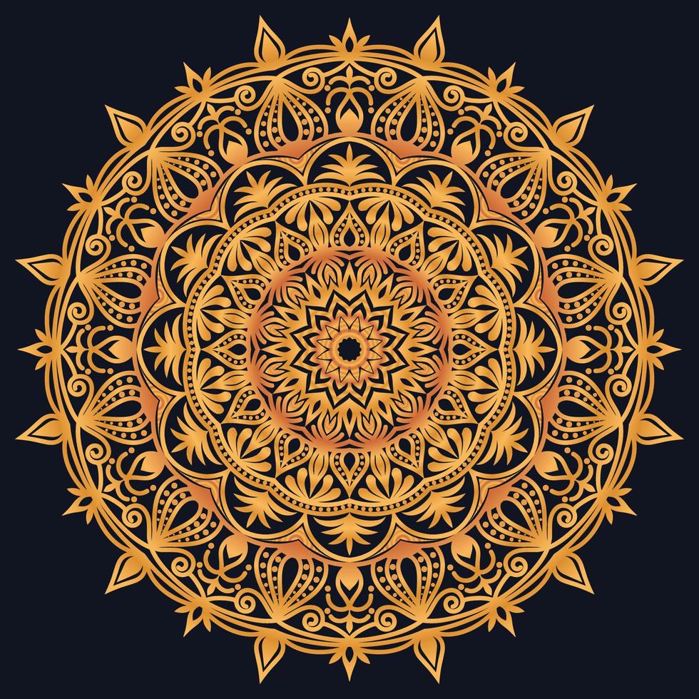 Decorative elements luxury ornament pattern gradient mandala design vector