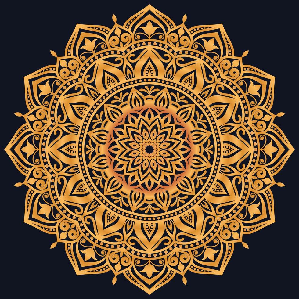 Decorative elements luxury ornament pattern gradient mandala design vector