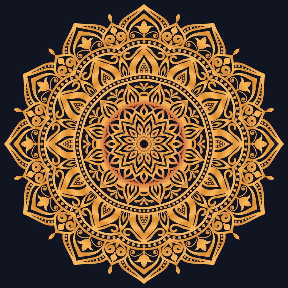 elementos decorativos lujo ornamento patrón gradiente mandala diseño vector