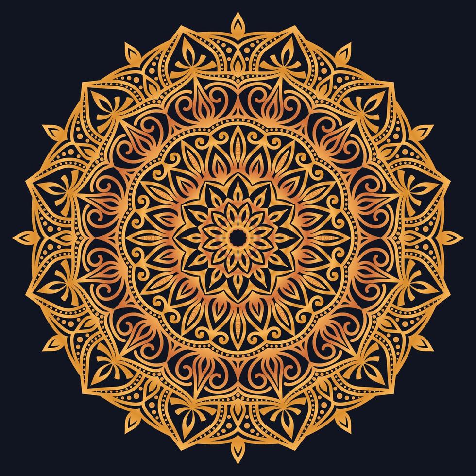 Decorative elements luxury ornament pattern gradient mandala design vector
