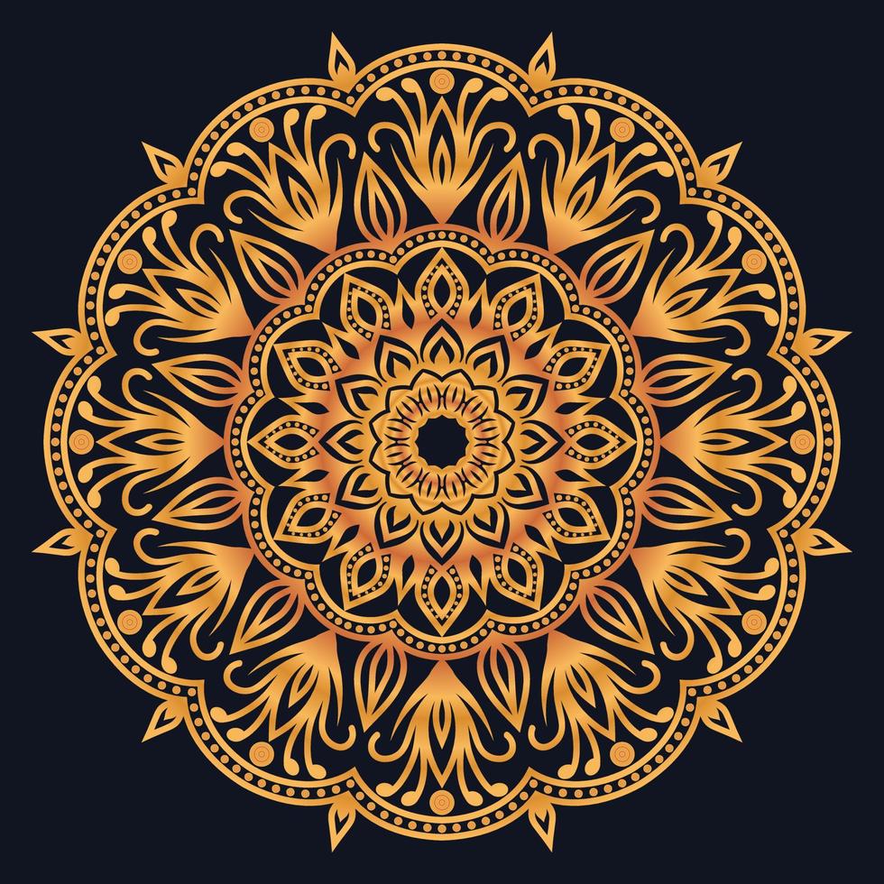 Decorative elements luxury ornament pattern gradient mandala design vector