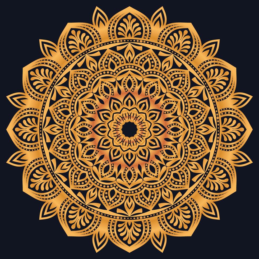 Decorative elements luxury ornament pattern gradient mandala design vector