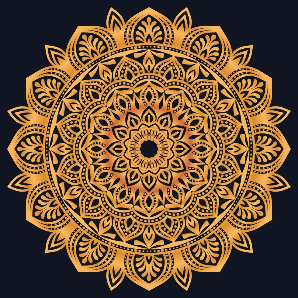 Decorative elements luxury ornament pattern gradient mandala design vector