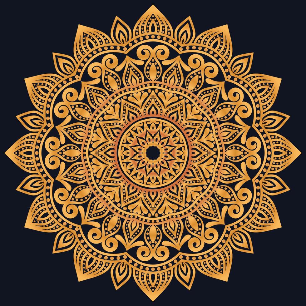 Decorative elements luxury ornament pattern gradient mandala design vector